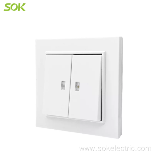 2 gang Light Switch with LED Indicator